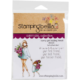 Stamping Bella Cling Stamps  Curvy Girl Holding Hands