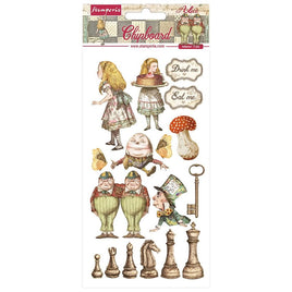 Alice Through The Looking Glass - Stamperia Adhesive Chipboard 6"X12"