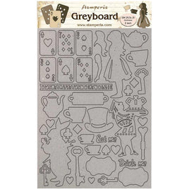 Alice Elements - Stamperia Greyboard Cut-Outs A4 2mm Thick