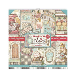 Alice Through The Looking Glass - Stamperia Double-Sided Paper Pad 8"X8" 10/Pkg