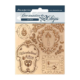 Alice Keys & Frames - Stamperia Decorative Chips 5.5"X5.5"