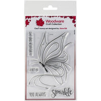 Woodware Clear Stamps Singles Butterfly Sketch