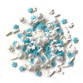 Buttons Galore Sprinkletz Embellishments 12g    Pearly Snowflakes