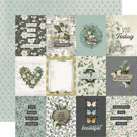 Simple Vintage Weathered Garden Dbl-Sided Cardstock 12"X12"   3"X4" Elements