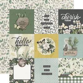 Simple Vintage Weathered Garden Dbl-Sided Cardstock 12"X12"     4"X4" Elements
