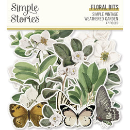 Simple Vintage Weathered Garden Bits & Pieces Die-Cuts 47/Pk