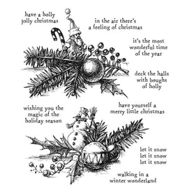 Cozy Christmas - Tim Holtz Cling Stamps 7"X8.5"