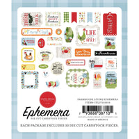 Farmhouse Living  Carta Bella Cardstock Ephemera 33/Pkg