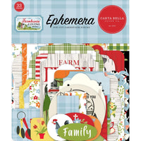 Farmhouse Living  Carta Bella Cardstock Ephemera 33/Pkg