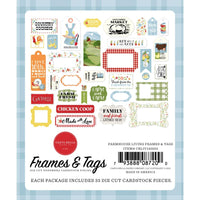 Farmhouse Living, Frames & Tags   Carta Bella Cardstock Ephemera 33/Pkg