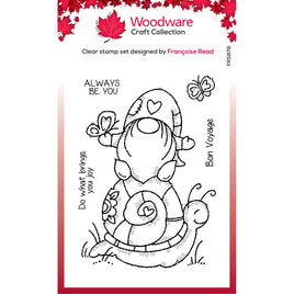 Woodware Clear Stamps  Singles Snail Ride