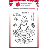 Woodware Clear Stamps Singles Sunflower Gnome