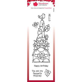 Woodware Clear Stamps 8"X2.6" Singles Floral Hat