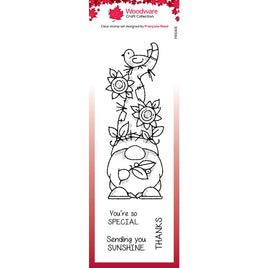 Woodware Clear Stamps  Singles Sunflower Hat