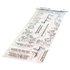 Pinkfresh Studio Clear Stamp Set 4"X12"  Daisy Slimline Frame