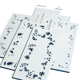 Pinkfresh Studio Stencils 4"X9" 6/Pkg    Daisy Slimline Frame Layering
