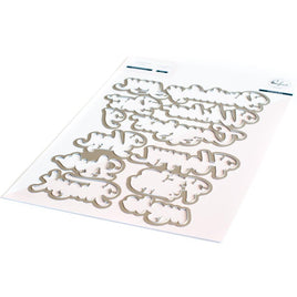 Pinkfresh Studio Die Set  Brushed Sentiments