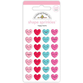 Happy Hearts - Doodlebug Sprinkles Adhesive Enamel Shapes