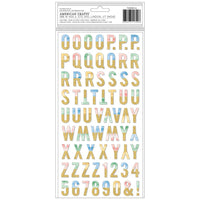 Alphabet W/Gold Glitter    Willow & Sage Thickers Stickers 140/Pkg