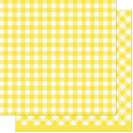 Lawn Fawn Gotta Have Gingham Rainbow Double-Sided Cardstock 12"X12" Bessie