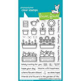 Garden Before 'n Afters - Lawn Fawn Clear Stamp 4"x6"