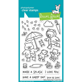 Beary Rainy Day - Lawn Fawn Clear Stamp 4"x6"