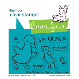 Rub-A-Dub-Dub Flip-Flop - Lawn Fawn Clear Stamp 3"x4"