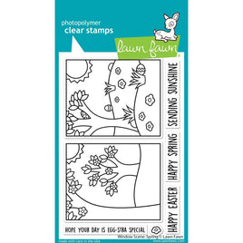 Window Scene: Spring - Lawn Fawn Clear Stamp 4"x6"