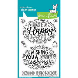 Giant Easter Messages - Lawn Fawn Clear Stamp 4"x6"