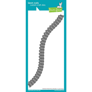 Slimline Picket Fence Border   - Lawn Fawn Craft Die
