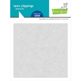 Spring Blossoms Background - Lawn Clippings Stencils
