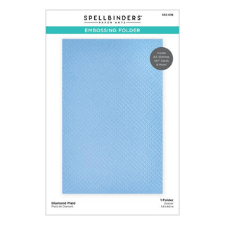 Celebrate You Diamond Plaid - Spellbinders Embossing Folder