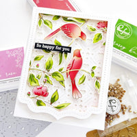 Songbirds On Branches - Pinkfresh Studio Hot Foil Plate