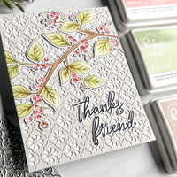 Pinkfresh Studio Cling Rubber Background Stamp Set A2-Pop-Out Botanicals & Butterfly