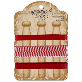 Triumphant Red - Graphic 45 Staples Embellishment Trim