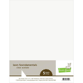 Clear - Lawn Fawndamentals Acetate 8.5"X11" 5/Pkg