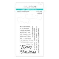 Many Merry Christmas Sentiments - Spellbinders Stamp & Die Set