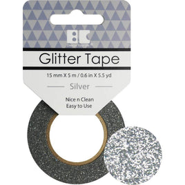 Silver - Best Creation Glitter Tape 15mmX5m