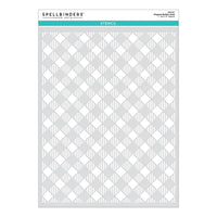 Diagonal Buffalo Plaid - Spellbinders Stencil