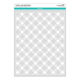 Diagonal Buffalo Plaid - Spellbinders Stencil