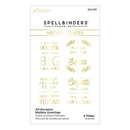 All-Occasion Mailbox Greetings - Spellbinders Glimmer Hot Foil Plate