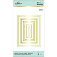 Glimmer Rectangles - Spellbinders Glimmer Hot Foil Plate Essential Duo Lines