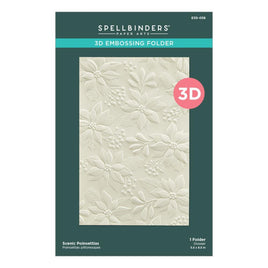 Scenic Poinsettias - Spellbinders 3D Embossing Folder 5.5"x8.5"