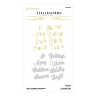 Merry Glimmer Sentiments - Spellbinders Glimmer Hot Foil Plate & Die