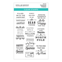 Parcel & Post Sentiments - Spellbinders Clear Acrylic Stamps