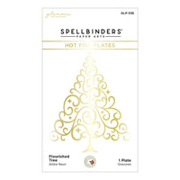 Flourished Tree- Winter Garden - Spellbinders Glimmer Hot Foil Plate