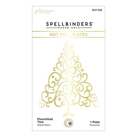 Flourished Tree- Winter Garden - Spellbinders Glimmer Hot Foil Plate