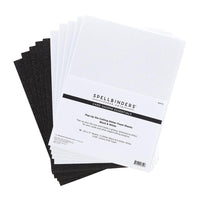 Black & White- Spellbinders Glitter Foam Sheets 8.5"X11" 10/Pkg