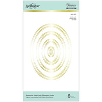 Glimmer Ovals - Spellbinders Glimmer Hot Foil Plate Essential Duo Lines