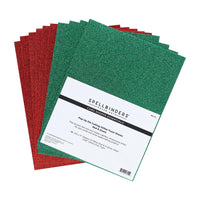 Red & Green - Spellbinders Glitter Foam Sheets 8.5"X11" 10/Pkg
